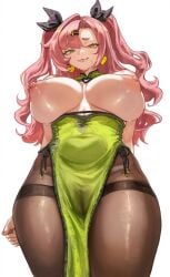 ai_assisted big_breasts chinese_clothes dress fake_art from_below naked nicole_demara pantyhose plushyplant pussy sexy zenless_zone_zero zzz