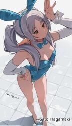 1girls 2d 2d_(artwork) 2d_artwork adult adult_female arm_above_head arm_up average_breasts blank_expression blank_eyes blank_stare blue_bowtie blue_bunny_ears blue_bunnysuit blue_footwear blue_hairband blue_high_heels blue_leotard blue_shoes blue_topwear bored bored_expression bowtie breasts bunny_ears bunnygirl bunnygirl_outfit bunnysuit cleavage collar collarbone curvaceous curvaceous_body curvaceous_female curvaceous_figure curvaceous_hips curvy curvy_body curvy_female curvy_figure curvy_hips digital digital_art digital_drawing digital_drawing_(artwork) digital_media digital_media_(artwork) earrings elbows elf elf_ear elf_ears elf_female elf_girl emotionless eyebrows_visible_through_hair female female_focus female_only fingers footwear frieren gilf grandma granny green-eyed_female green_eyes groin hand_above_head hand_up head_tilt high_heels high_resolution highres hourglass_figure inguinal_crease inguinal_ligament knees lean_figure leaning leaning_forward leotard long_hair looking_at_viewer mature mature_female medium_breasts narrow_waist neutral_expression old_female parted_bangs pointy_ears posing posing_for_the_viewer sato_hagamaki shoes shoulders simple_background sleeves slender_body slender_waist slim_waist solo sousou_no_frieren standing thigh_gap thighs tilted_head topwear twintails twintails_(hairstyle) white-haired_female white_background white_collar white_hair white_pupils white_sleeves white_wrist_cuffs wide_hips wrist_cuffs