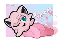 artist_name border colored_feces digital_media_(artwork) excessive_feces fairyfudge feces feces_pile generation_1_pokemon genitals gradient_background heart_symbol hyper hyper_feces jigglypuff looking_pleasured musical_note musical_symbol nintendo one_eye_closed open_mouth open_smile pink_feces plump_labia pokemon pokemon_(species) raised_leg scat scatplay simple_background smile solo sound_effects stink_fumes symbol text unusual_feces vowelless vowelless_sound_effect vulva white_border