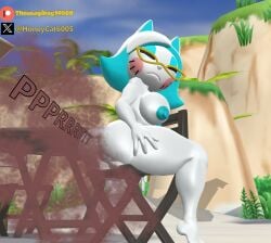 (theusagiboy1406) 1furry 3d 3d_(artwork) 3d_model 3d_render beach cat_ears cat_tail fart fart_cloud fart_fetish farting farts feline feline_ears furry furry_only glasses glitch_productions karen_(smg4) mikumikudance mmd naked naked_female nipples nude nude_female patreon_logo patreon_username smg4 twitter_username white_fur