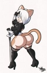 1girls 2d anthro anthro_on_anthro big_ass big_breasts big_butt big_thighs cat_ears cat_girl cat_humanoid cat_tail catgirl cosplay dat_ass female fur furry furry_only huge_ass huge_breasts huge_butt humanoid looking_at_viewer looking_back png tansau thick thick_ass voluptuous yellow_eyes yorha_2b_(cosplay)