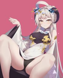 1girls beauty_mark cameltoe ciyana horns indie_virtual_youtuber light-skinned_female silver_hair smug virtual_youtuber vtuber yellow_eyes