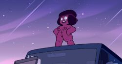 breasts cartoon_network edit female female_focus female_only female_solo gem_(species) hands_on_hips nipples red_skin red_skinned_female renajon ruby_(steven_universe) screenshot screenshot_edit solo_female steven_universe vagina