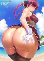 1girls ass beach big_ass big_breasts big_butt bubble_ass bubble_butt butt curvy dat_ass fat_ass female female_only gloves hand_on_ass heterochromia hololive hololive_fantasy hololive_japan houshou_marine huge_ass huge_butt large_ass large_breasts large_butt looking_at_viewer looking_back rebis red_hair sky solo solo_female thick thick_ass thick_thighs thighhighs thong virtual_youtuber voluptuous wide_hips