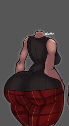 1girls back_view kingdom_hearts olette sketchydrawin thick_butt thick_thighs