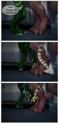 ambiguous_gender andromorph anthro blender_cycles bone_tail canid canine canis chaos_canine_(nimbkoll) claws comic cuntboy curling_toes dragon duo epic_poggers_amongus feet foot_fetish foot_focus fox fur green_body green_fur hybrid intersex intersex/male lance_barrowpaw lance_the_lich lich male male/male mammal meme mythological_creature mythological_scalie mythology pawpads paws rynfluff scalie skeletal_tail spread_toes tail toe_claws toes undead vulper wolf