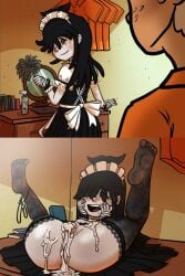 1boy 1boy1girl 1girls aged_up before_and_after cum cum_inside dmf_nsfw goth incest lincoln_loud lucy_loud maid the_lewdest_house the_loud_house