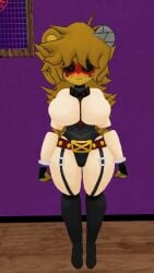 cally3d cosplay cryptiacurves embarrassed fredina's_nightclub midnight_(my_hero_academia) pose type_0