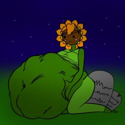 1girls anthro belly big_belly breasts female flora_fauna huge_belly plant plant_girl plant_humanoid plantie plants_vs._zombies plants_vs_zombies popcap_games pvz sunflower sunflower_(pvz) vore vore_belly