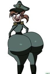 ass_bigger_than_head ass_focus bubble_ass bubble_butt dat_ass dumptruck_ass huge_ass hyper_ass large_ass military_uniform nickelodeon nicktoons pauldrons rnrnartist:univoyar tagme the_fairly_oddparents thick_ass thick_thighs univoyar vicky_(fairly_odd_parents) wide_hips