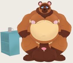 animal_crossing anthro balls big_balls canid canine cock_vore digestion duo foreskin genitals group hi_res huge_balls hyper hyper_balls hyper_genitalia jon_noj male mammal nintendo nude penile penis raccoon_dog size_difference tanuki tom_nook tom_nook_(animal_crossing) trio vore