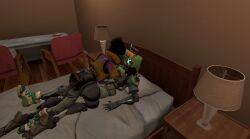 bed bedroom before_sex fortnite fortnite:_battle_royale radio rebel_(fortnite) robot robot_girl sfm signal_(fortnite) source_filmmaker submissive_male