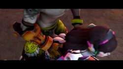 3d anal anal_sex animated blizzard_entertainment breasts brown_eyes brown_hair cum_in_anus cum_in_ass cum_inside d.va duo female forced junkrat male midnightsfm nipples overwatch penis sound straight tagme video