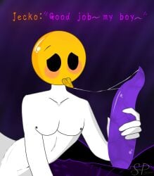 2boys drool emoji emoji_(race) evadare femboy gay incredibox incredibox_mod jacko_(incredibox) m.o.g._(incredibox) polo_(incredibox) purple_penis so_far_so_good tentacle_penis white_body