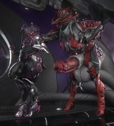 big_ass big_penis bubble_butt huge_ass huge_cock mesa_(warframe) nezha_(warframe) penis qzk_forte tagme thick_thighs warframe wide_hips