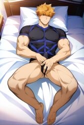 ai_generated bara blue_lock gay kunigami_rensuke male male_focus male_only muscular muscular_male stalfos yaoi