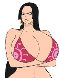 1girls 2d 2d_(artwork) alternate_body_type alternate_breast_size angry angry_expression angry_face arms_crossed arms_crossed_under_breasts bare_shoulders big_breasts bikini bikini_top black_eyes black_eyes_female black_hair black_hair_female boa_hancock breasts breasts_bigger_than_head busty busty_female busty_girl curvy curvy_body curvy_female curvy_figure digital_drawing_(artwork) digital_media_(artwork) disappointed disappointed_look ear_accessory female female_focus female_only huge_breasts kissable_lips large_breasts light_skin light_skinned_female lips long_hair long_hair_female mature mature_woman momiji_(artist) momijizx navel one_piece pirate pirate_girl princess simple_background solo solo_female solo_focus upper_body white_background