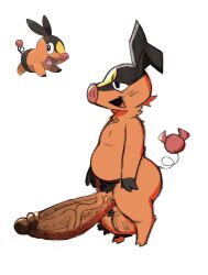 anthro balls belly big_balls big_penis bismuth_(artist) black_pubes brown_penis_tip curled_tail digital_media_(artwork) generation_5_pokemon genitals hi_res hotlink_(nylonheretic) huge_balls huge_cock humanoid_genitalia humanoid_penis hyper hyper_balls hyper_genitalia hyper_penis male mammal nilonhole nintendo nude orange_balls orange_body orange_penis penis pokemon pokemon_(species) pubes simple_background smile solo tail tepig third-party_edit tongue