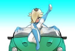 1girls 2010s 2016 black_eyebrows blonde_hair blue_boots blue_clothing blue_eyes blue_gloves blue_rubber blue_scarf bodysuit camel_toe cameltoe car clothing commission crown earrings eyelashes eyelashes_visible_through_hair female female_only gloves green_car hair_ornament hair_over_one_eye hands_on_windshield high_heels human human_only legs_crossed lipstick looking_at_viewer looking_up mario_(series) mario_kart nintendo one_eye_covered one_eye_obstructed one_leg_raised one_leg_up open_eyes png polyle pose posing posing_for_the_viewer princess princess_rosalina princess_rosalina_(aero) pussy right-hand_drive rubber rubber_clothing rubber_gloves scarf seductive seductive_look seductive_pose shadow shadow_on_face signature silver_crown sitting sitting_on_car solo star_earrings steering_wheel windshield