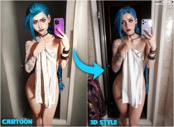 arcane jinx from arcane by cartoonlabsx