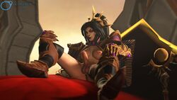 1futa 3d areolae ass balls black_hair breasts curvy diablo erect_nipples erection futa_only futa_sans_pussy futanari heroes_of_the_storm human intersex large_ass large_breasts li-ming looking_at_viewer nipples nude penis skykliker solo taint testicles