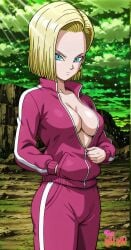 android 18 from dragon ball by taozaru