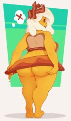 adventure_time ass ass_grab bacon big_ass breakfast breakfast_princess cartoon_network dabble egg female female_only hand_on_ass huge_ass looking_at_viewer looking_back overweight solo syrup thick thick_thighs thighs toast white_hair wide_hips x