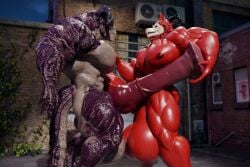 2025 3d_(artwork) alley animal_genitalia animal_penis anthro balls big_balls big_muscles big_penis bone canid canine chronoir_(anubis_cruger) deathclaw demon digital_media_(artwork) duo equine_genitalia equine_penis erection fallout flared_penis foreskin fur genitals hair hand_on_chest hi_res holding_penis horn huge_balls huge_cock huge_muscles humanoid_genitalia humanoid_penis hyper hyper_balls hyper_genitalia hyper_penis knot male male/male mammal mane microsoft muscles muscular muscular_male nipples nude outside penis purple_body purple_scales red_balls red_body red_fur red_nipples red_penis reptile scales scalie sequence side_view skull skull_head snekkuu standing tan_balls tan_body uncircumcised urban vein veiny_penis vleischak