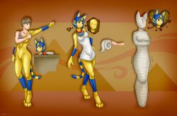 absurd_res animal_crossing ankha_(animal_crossing) anthro bikini blue_body blue_clothing blue_eyes blue_fur blue_hair blue_latex blue_suit body_tape bra brown_eyes brown_hair clothed clothing dildo dildo_in_mouth dildo_insertion domestic_cat felid feline felis female fur hair heart_symbol hi_res human jewelry latex latex_clothing latex_skinsuit latex_transformation lock_symbol male male/female mammal materialcoin necklace nintendo oral oral_penetration pantsless penetration sex_toy sex_toy_in_mouth sex_toy_insertion skinsuit solo suit suit_transformation swimwear tape tight_clothing transformation two-piece_swimsuit underwear white_clothing yellow_body yellow_clothing yellow_eyes yellow_latex yellow_suit