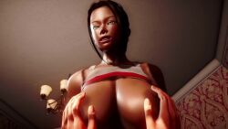 3d 3d_(artwork) 3d_animation a_house_in_the_rift animated animation bed bedroom big_breasts boob_grab breast_grab breasts brown_hair brunette_hair cowgirl_position dark-skinned_female dark_hair dark_nipples dark_skin female female_focus female_on_top female_penetrated fondling_breast grabbing grabbing_breasts green_eyes huge_boobs huge_breasts loop looping_animation male male_penetrating male_penetrating_female male_pov muscular muscular_female naomi_roux nipples no_sound original original_art original_artwork original_character original_characters penis pov pov_eye_contact pussy riding riding_cock riding_penis tagme vaginal_penetration vaginal_sex video video_game video_game_character video_games visual_novel vn