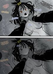 ambiguous_death asphyxiation black_and_white drowning duro_(pokemon) forced grabbing_neck lida_(pokemon) male/female neck_grab pokemon pokemon_za restrained strangling submerged tagme torn_clothing unconscious