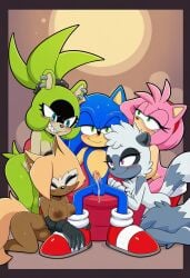 ai_generated amy_rose female harem hedgehog idw_publishing lemur multiple_girls sega sonic_(series) sonic_the_hedgehog sonic_the_hedgehog_(idw) sonic_the_hedgehog_(series) surge_the_tenrec tangle_the_lemur tenrec whisper_the_wolf wolf