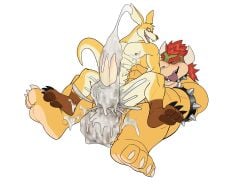 2boys abs anal anal_sex anthro anthro_on_anthro balls big_balls big_penis bowser bracelet claws collar cum cum_in_anus cumshot duo ejaculation enormous_balls enormous_penis erection fur furry furry_male furry_only gay gay_sex genitals gigantic_balls gigantic_penis hair horns huge_balls huge_cock interspecies kangaroo koopa large_balls large_penis larger_male lying_on_back male male/male male_nipples mammal mario_(series) marsupial massive_balls massive_penis mature mature_anthro mature_male muscles muscular muscular_anthro muscular_male nintendo nipples open_mouth orgasm orgasm_face penis penis_in_anus red_hair reptile scalie sex seyrmo size_difference smaller_male tagme tail testicles tongue tongue_out white_background yaoi yellow_body