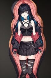 absorption absorption_vore ai_generated anime_girl ariacen cell cell_(dragon_ball) cell_vore dragon_ball_z female hispanic_virtual_youtuber mind_break mind_control swallowing virtual_youtuber vore vtuber