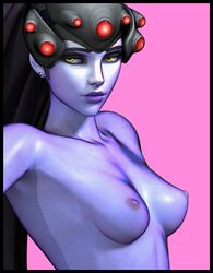 3d female female_only high_resolution highres overwatch pose simple_background small_breasts subsurfaced widowmaker