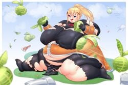 1girls 2024 bbw belly belly_overhang big_belly big_breasts blonde_hair blush breasts cabbage cleavage darkness_(konosuba) double_chin eating educabezon fat fat_arms fat_belly fat_female fat_fetish fat_rolls fat_thighs fat_woman food huge_belly huge_breasts immobile kono_subarashii_sekai_ni_shukufuku_wo! light-skinned_female light_skin long_hair morbidly_obese morbidly_obese_female navel obese obese_female overweight overweight_female ponytail ripped_clothing sitting sitting_on_floor ssbbw thick_thighs thighs ussbbw vegetable weight_gain wide_hips