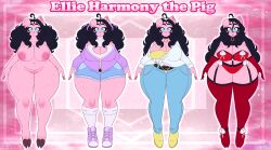 anthro bloodberrybluu breasts breedingtoxic character_sheet furry multiple_outfits pig pussy tagme