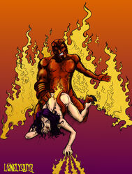 1girls dark_horse female hellboy hellboy_(series) liz_sherman lonelysatyr red_skin straight