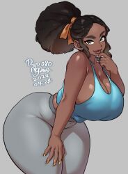 curvy_female curvy_figure dark-skinned_female huge_ass huge_breasts ryo_agawa tagme thick_thighs voluptuous_female