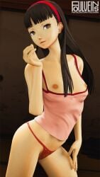 3d amagi_yukiko atlus breasts female female_only foulveins nipples persona persona_4 solo tagme