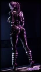 1girls 3d athletic athletic_female black_body black_skin bottom_heavy breasts bust busty dark-skinned_female dark_skin female female_focus five_nights_at_freddy's five_nights_at_freddy's_2 hips hourglass_figure humanoid legs marionette_(fnaf) mask mature mature_female puppet_(fnaf) puppet_(rubikon) purple_body purple_eyes purple_skin rubikon_(artist) stripes thick thick_legs thick_lips thick_thighs thighs top_heavy voluptuous voluptuous_female white_mask white_stripes wide_hips