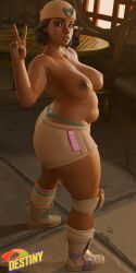 3d breasts chubby chubby_female fortnite large_ass nsfwdestiny opal_(fortnite) shorts thick_thighs