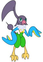 anthro breasts chatot color female female_only front_view gb_of_bs nintendo nipples pokemon solo tagme