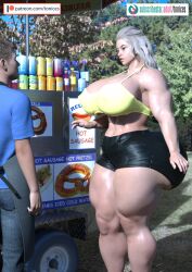 1girls 3d ass ass_built_separately athletic athletic_female big_ass big_breasts breasts bubble_ass bust busty chest curvaceous curvy curvy_figure dat_ass day daytime drink_can dumptruck_ass enormous_ass fat_ass female female_focus fit fit_female gigantic_ass hair hips hot_dog_stand hourglass_figure huge_ass huge_breasts hyper hyper_ass hyper_breasts hyper_thighs large_ass large_breasts legs light-skinned_female light_skin lips male massive_ass mature mature_female muscular_female muscular_legs muscular_thighs original original_character outside patreon_logo patreon_username pawg platinum_blonde_hair round_ass round_butt shop soda_can standing straight sunlight taller_female thick thick_hips thick_legs thick_thighs thighs tonices top_heavy underboob url vendor vendor_stand voluptuous voluptuous_female waist wide_hips