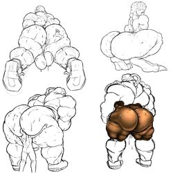 ass big_ass big_butt butt facesitting gay humanoid hyper_ass licker licking_ass male male_only monochrome monster mr_canvas multiple_males nemesis_(resident_evil) presenting_ass resident_evil resident_evil_3 rimjob rimming size_difference small_dom_big_sub submissive_male sweaty thick_thighs undead