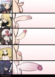 5futas absurd_res artist_name balls_bigger_than_penis big_penis blonde_hair brown_hair caitlin_(pokemon) creatures_(company) cynthia_(pokemon) dark_hair dawn_(pokemon) erection foreskin futa_only futanari game_freak hex_maniac hi_res hilda_(pokemon) micropenis nintendo npc_trainer penis penis_focus penis_size_chart penis_size_comparison penis_size_comparison_meme penis_size_difference pokemon pokemon_bw pokemon_champion pokemon_dppt pokemon_xy size_chart size_comparison testicles uncensored yanderocky