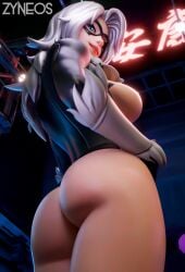 2024 3d 3d_(artwork) ass ass_focus back_view big_ass black_cat_(fortnite) black_cat_(marvel) blender bottomless breasts breasts_out bubble_ass bubble_butt epic_games felicia_hardy female female_focus female_only fortnite fortnite:_battle_royale half-dressed half_naked hi_res highres light-skinned_female light_skin looking_at_viewer marvel marvel_comics mask masked masked_female medium_breasts partially_clothed pose posing presenting presenting_ass showing_off sideboob smile smiling solo solo_focus spider-man_(series) standing thick_ass topwear viewed_from_below watermark white_hair zyneos