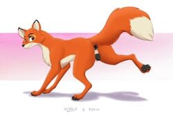 2019 4_toes anatomically_correct animal_genitalia animal_pussy anus ass canid canine canine_pussy claws digitigrade disney ether-0 female feral fox fur hi_res hindpaw looking_at_viewer mammal pawpads paws psy101 pussy simple_background smile solo solo_feral the_fox_and_the_hound toe_claws toes vixey