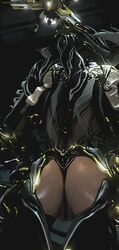 artist_request ass g-string mesa_(warframe) mesa_prime_(warframe) panties string_panties sweat video_games warframe warframe_captura_adventures warframetenno