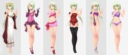 1girls artist_request bare_arms bare_legs bare_shoulders bare_thighs barefoot big_breasts blushing_at_viewer bra bustier cleavage curvy expressions feet female female_only green_eyes green_hair hi_res high_heels hunie_(series) huniepop looking_confused looking_embarrassed multiple_outfits one-piece_swimsuit panties purple_bra purple_lingerie purple_panties purple_swimsuit red_lipstick sandals skimpy_bikini skimpy_clothes skimpy_swimsuit smiling_at_viewer solo stockings theiatena_venus